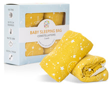 Load image into Gallery viewer, Baby Sleeping Bags - Constellations, Yellow
